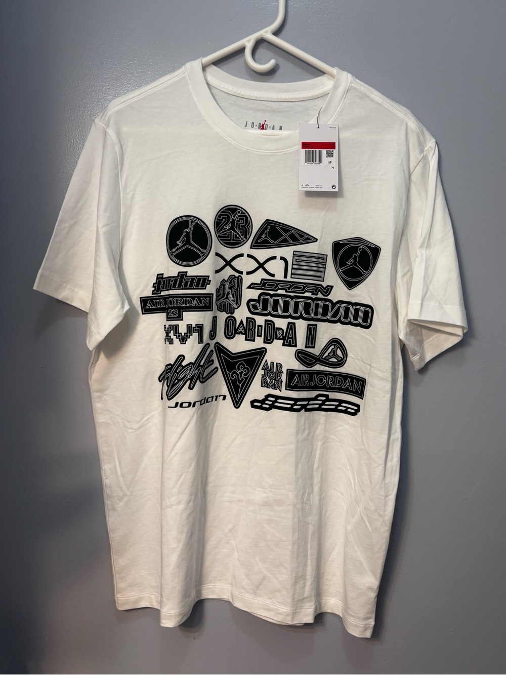 Jordan Brand Men's 20 Logos Graphic T-Shirt White Large NWT